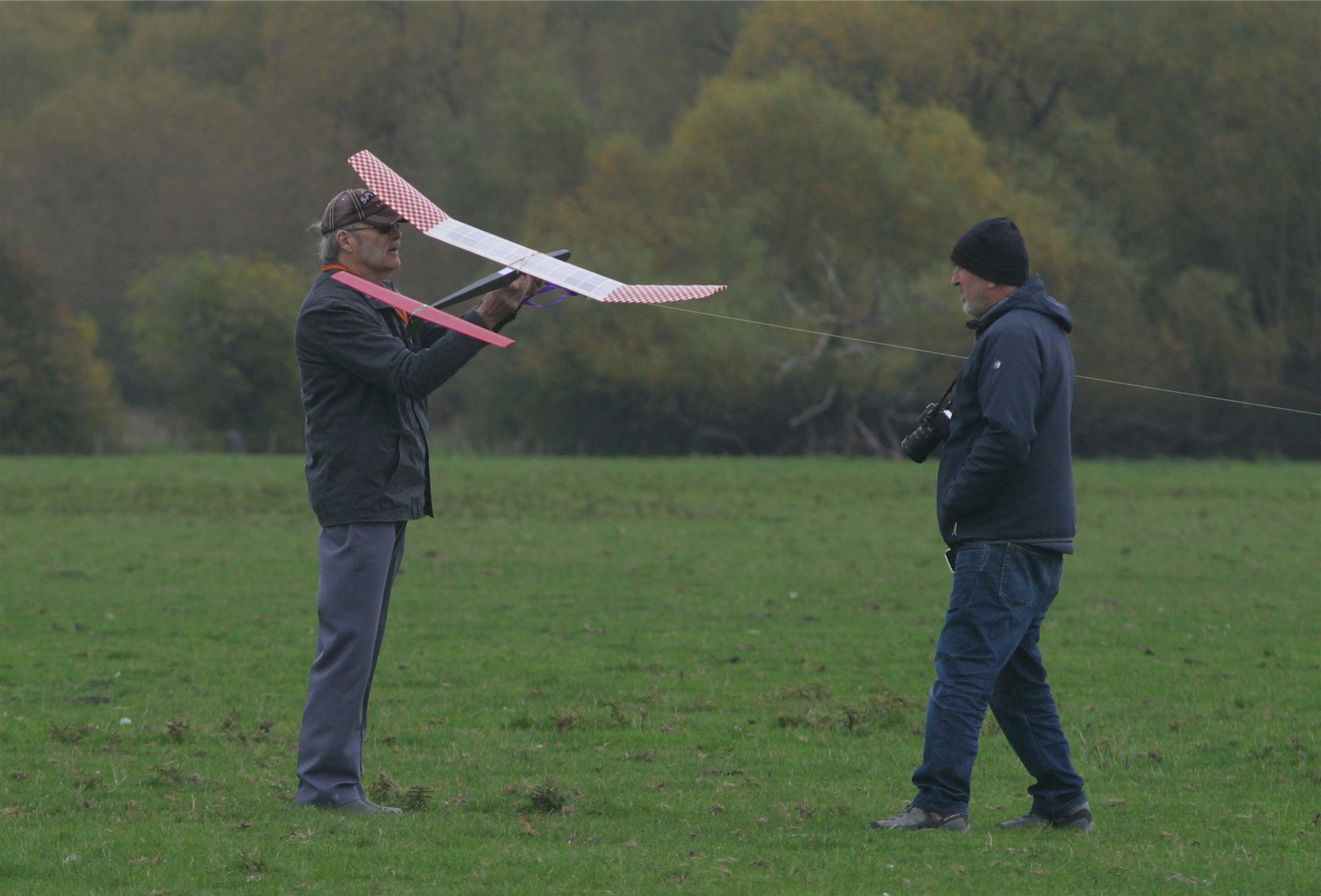 Andrew longhurst prepares to launch his Barbers pole
