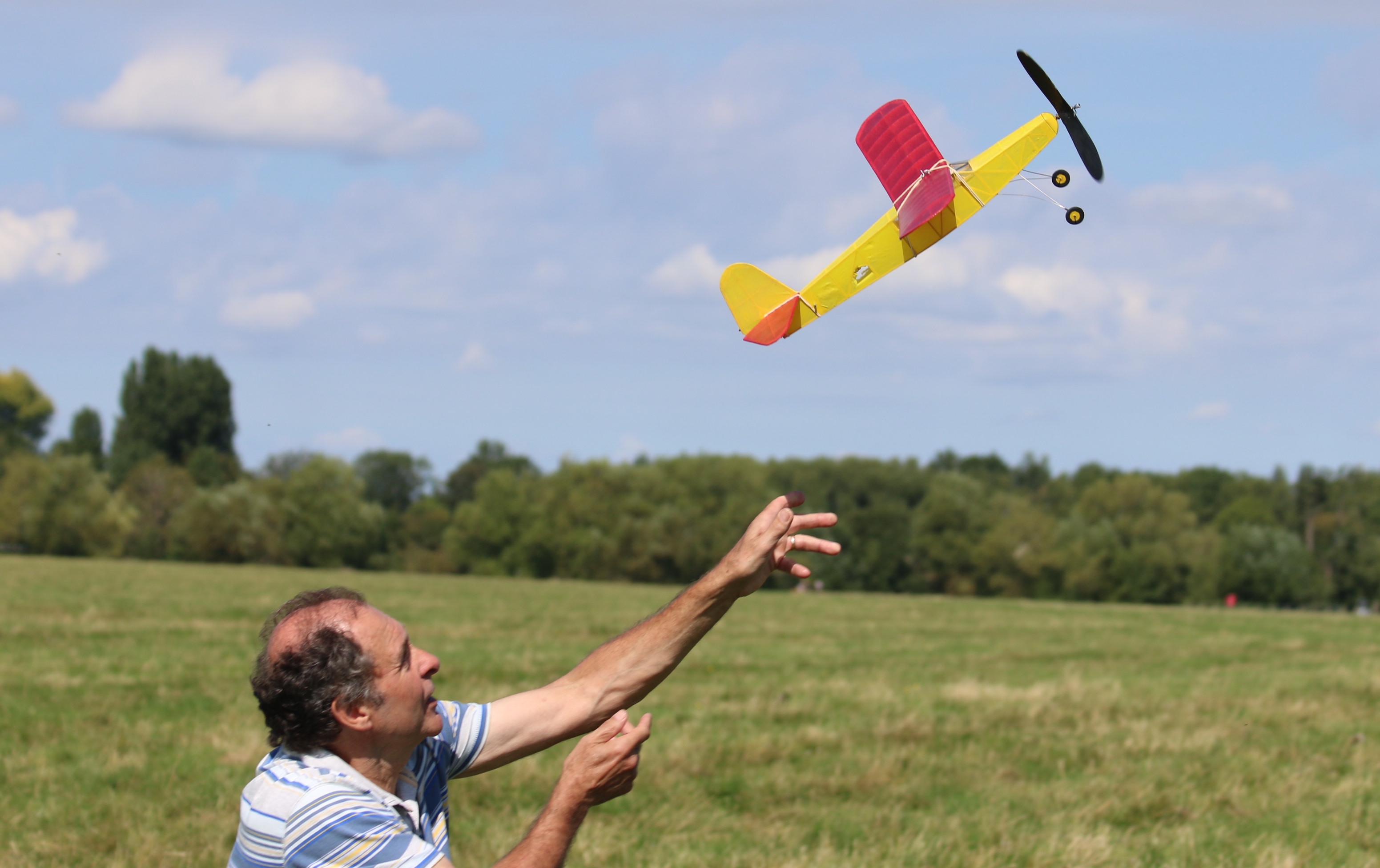 Gary Law with his Flying Aces Moth