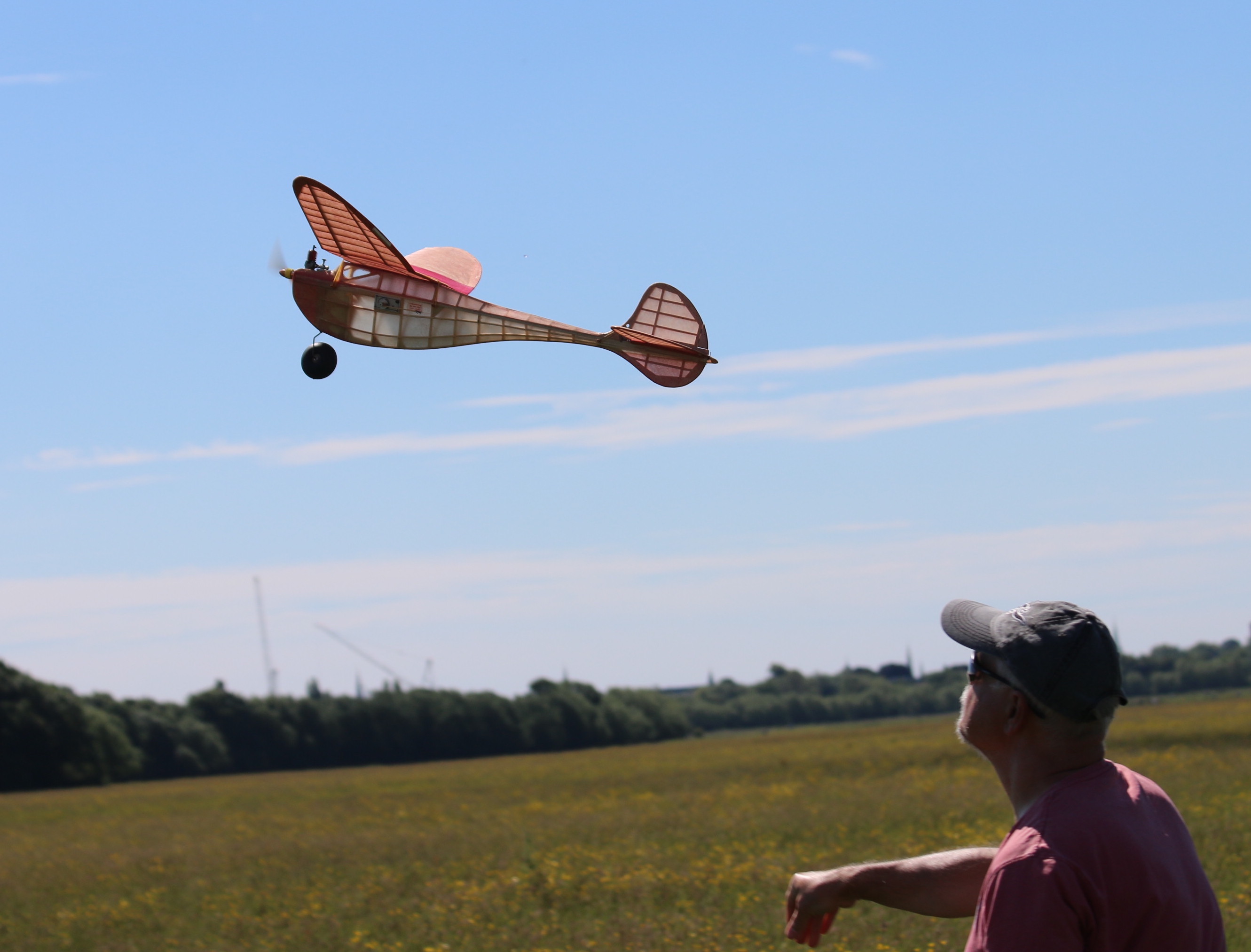 Chris Brainwood launches his 1939 Rocketeer