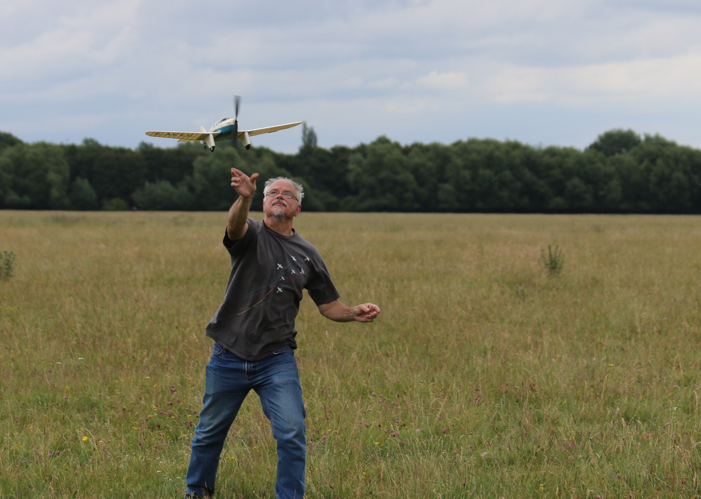 Chris Brainwood launches his Miles Falcon